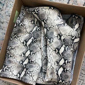 Steve Madden over the knee snake print boots